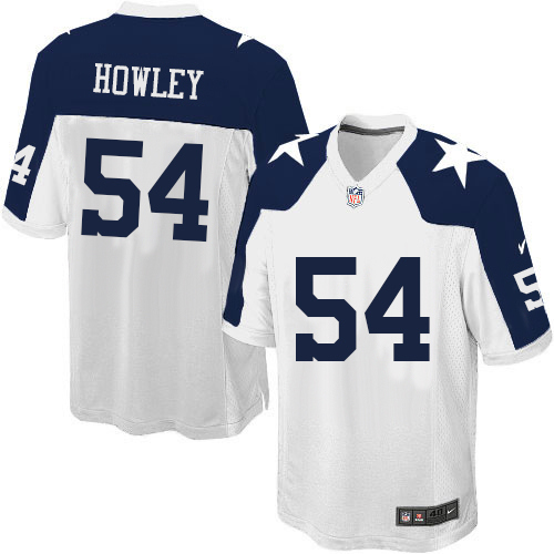 Men's Game Chuck Howley Nike Jersey White Alternate - #54 Throwback NFL Dallas Cowboys